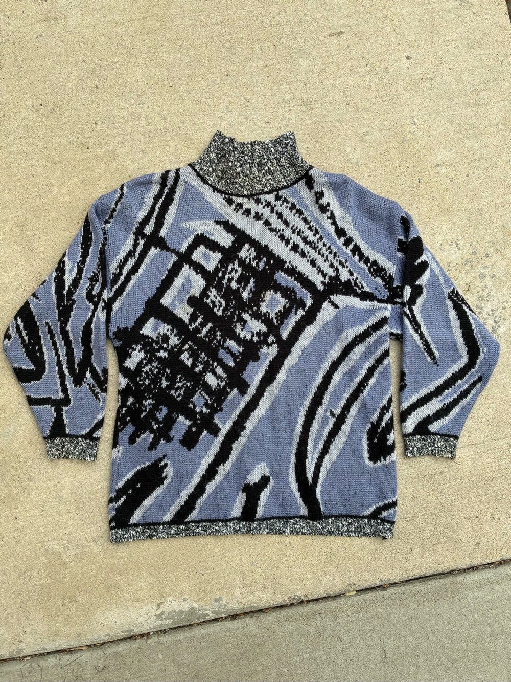 1980’s Vintage Esprit Sport Postmodern Graphic Sweater Women’s Size Large